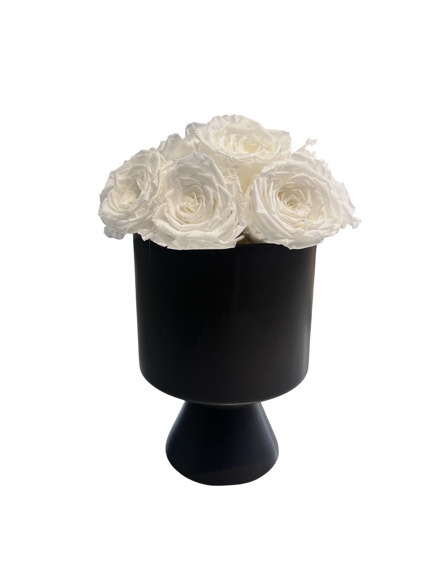 Black ceramic vases